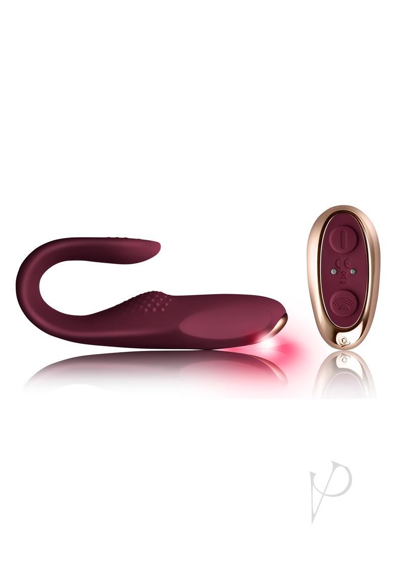 Two-vibe Silicone Rechargeable Dual Vibrator With Remote Control - Burgundy